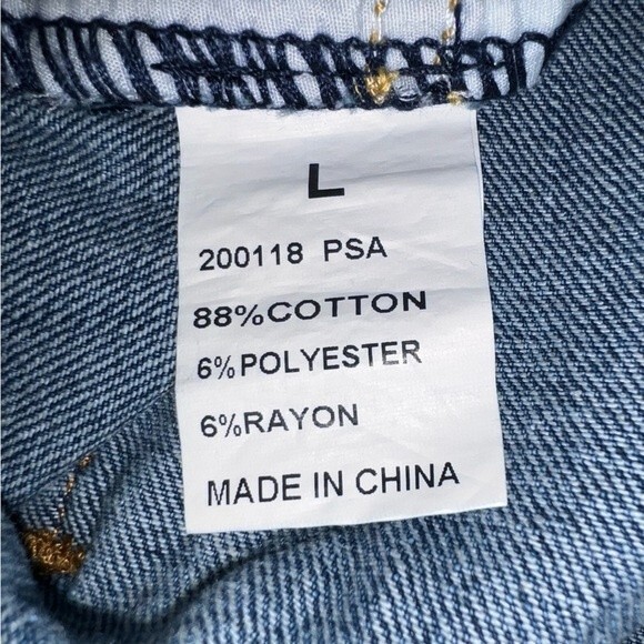 Flamingo Jeans Womens L‎ Mid Rise Straight Leg Rigid Denim Destroyed NWOT - Picture 8 of 12